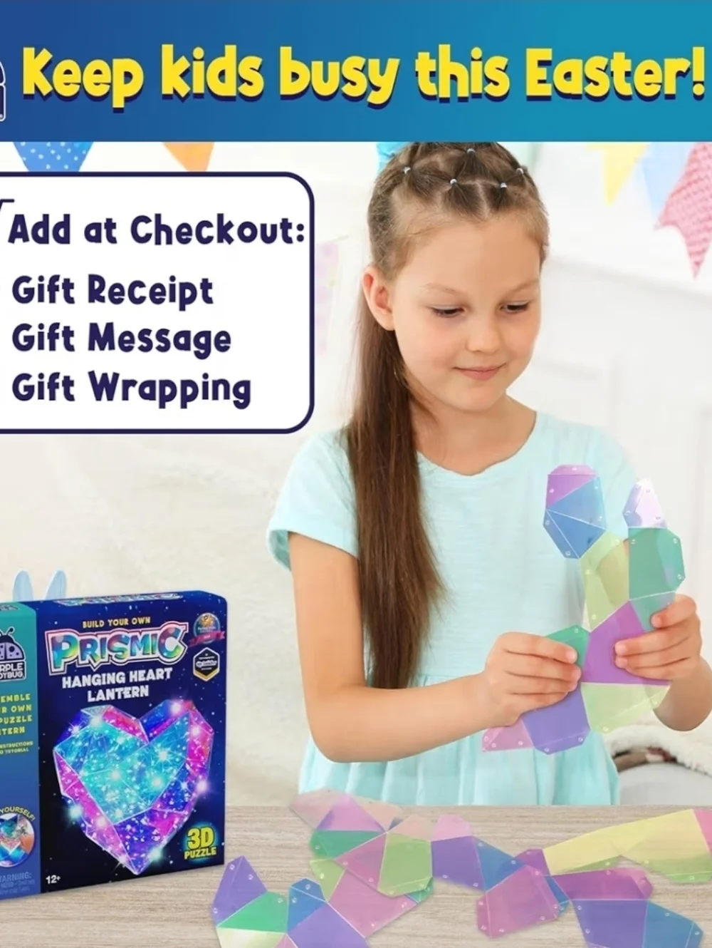 DIY Night Light Kit for Girls 3D Heart Puzzle - Gifts for Girls 8 9 10-12 Years